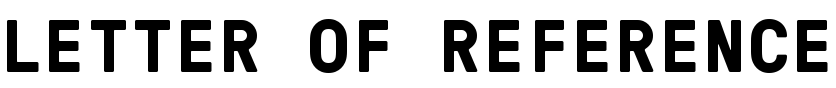 Letter of reference